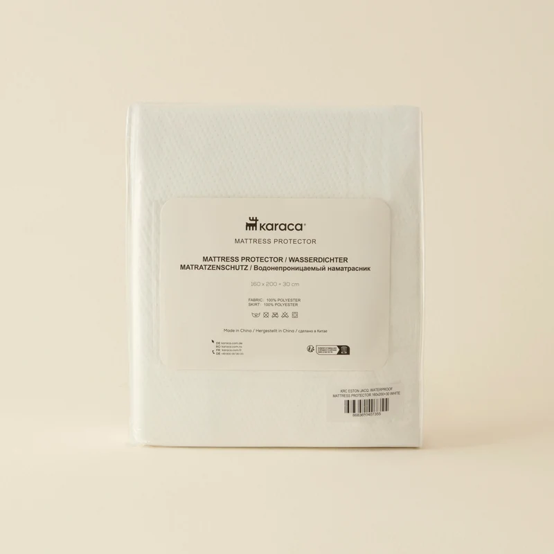 Karaca Eston Jacq. Protège-Matelas Imperméable, Blanc