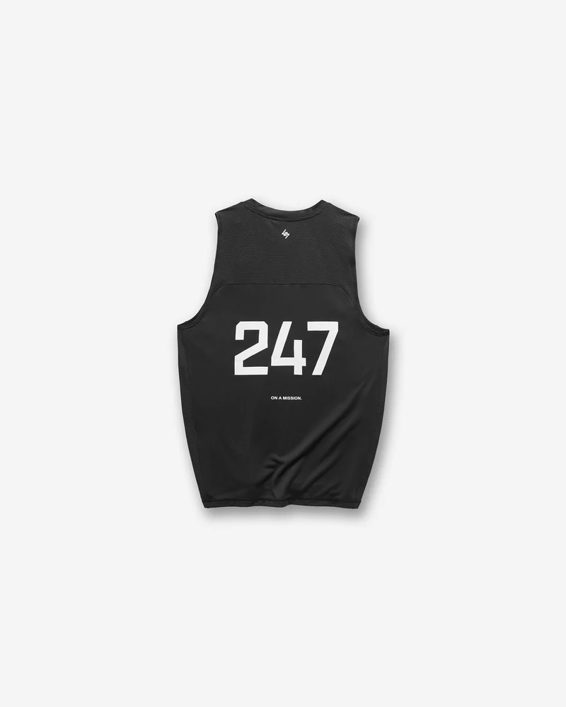 247 Numbers Vest - Jet Black