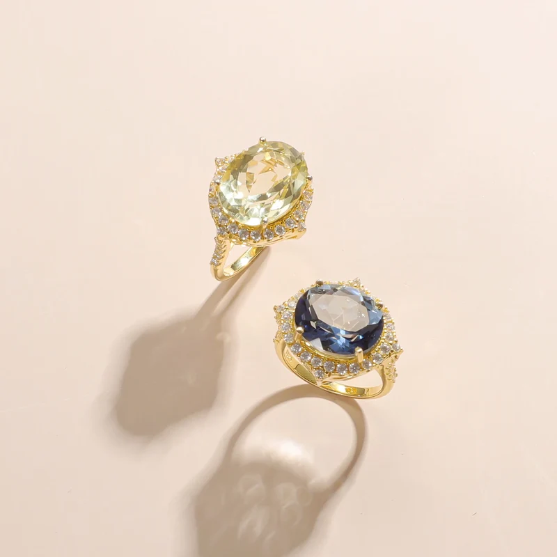 Mystic quartz ring engagement ring with a large blue mystic quartz propose ring unique ring