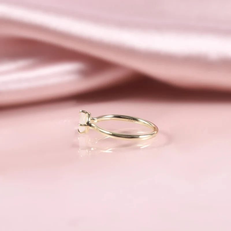 Moonstone crystal ring minimalist with a round moonstone moonstone boho ring gemstone ring