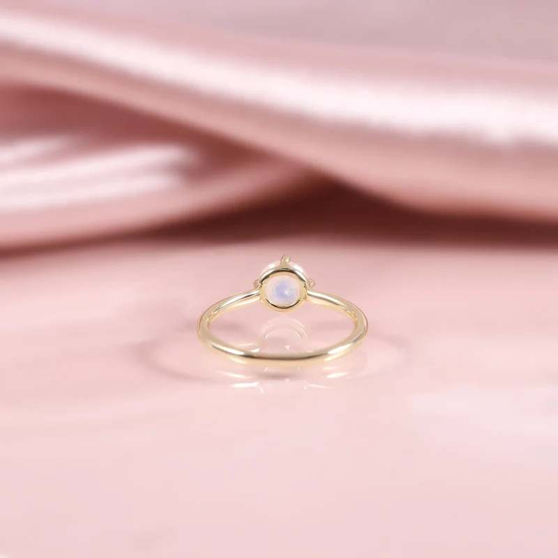Moonstone crystal ring minimalist with a round moonstone moonstone boho ring gemstone ring