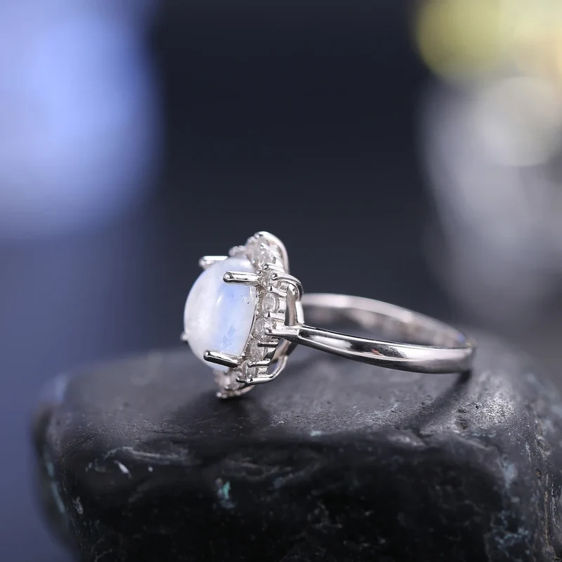 Moonstone engagement ring with a large moonstone oval engagement ring huge moonstone ring