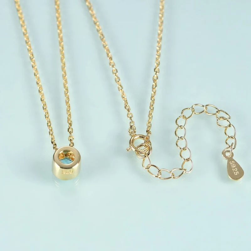 Black pendant necklace with a black diamond cz stone unique and dainty gold necklace