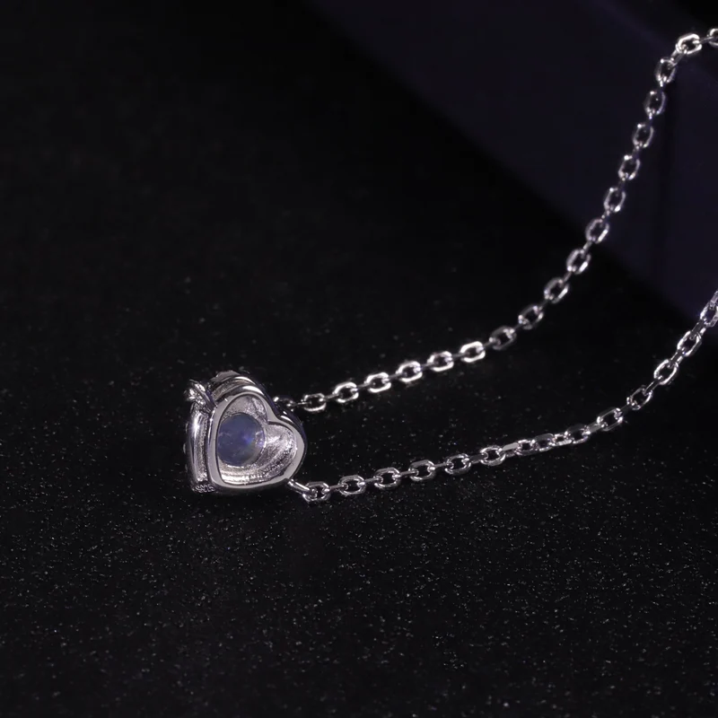 Real moonstone bracelet in a heart shape love bracelet silver moonstone bracelet