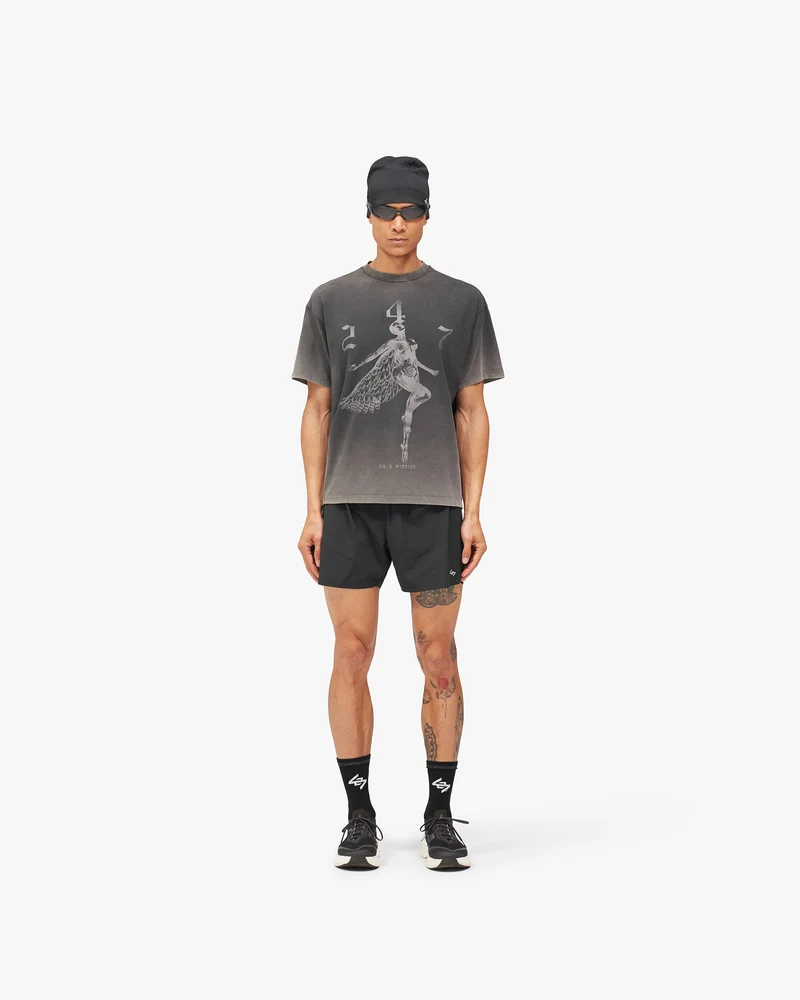 247 Fallen Angel Graphic T-Shirt - Vintage Black
