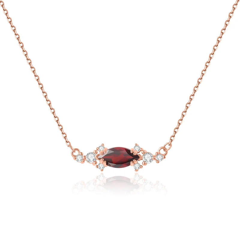 Garnet stone necklace with a natural garnet necklace for a woman