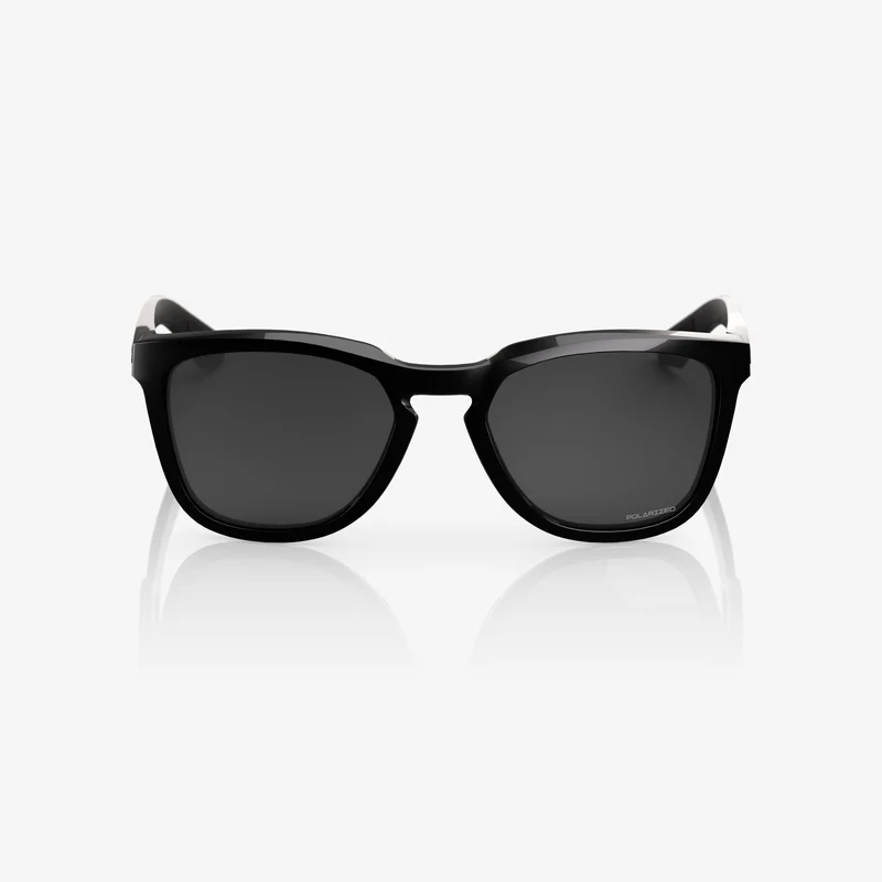 HUDSON Polished Black Grey Polarized Lens