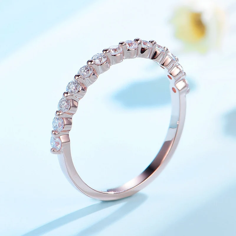 Moissanite eternity band
