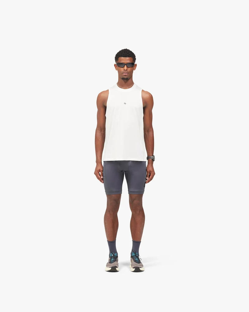 247 Numbers Vest - Flat White