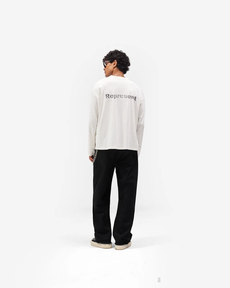 Lowercase Logo Long Sleeve T-Shirt - Flat White