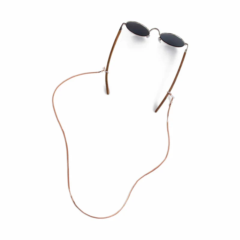 Rose Gold Herringbone Glasses Chain