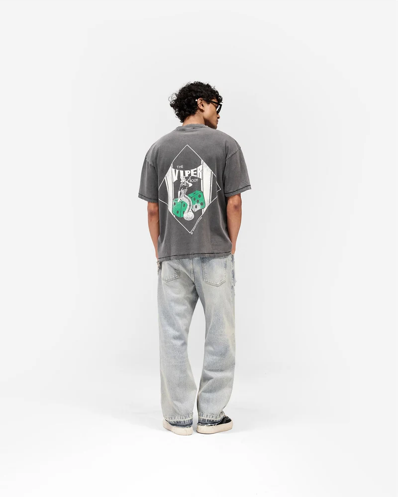 Represent x The Viper Room Dice T-Shirt - Vintage Grey