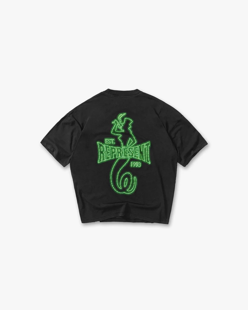 Represent x The Viper Room Glow T-Shirt - Vintage Black