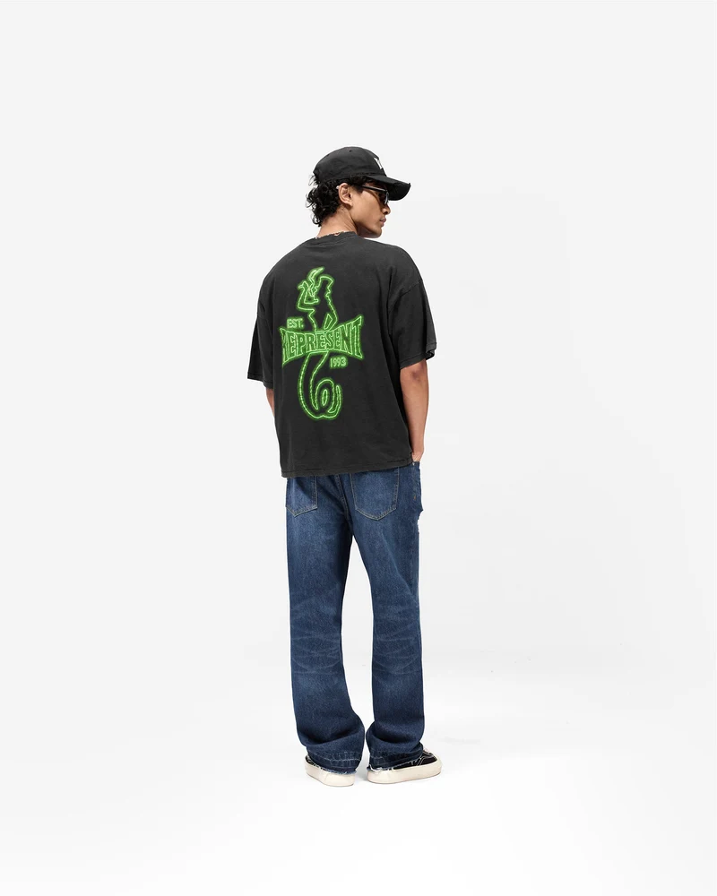 Represent x The Viper Room Glow T-Shirt - Vintage Black