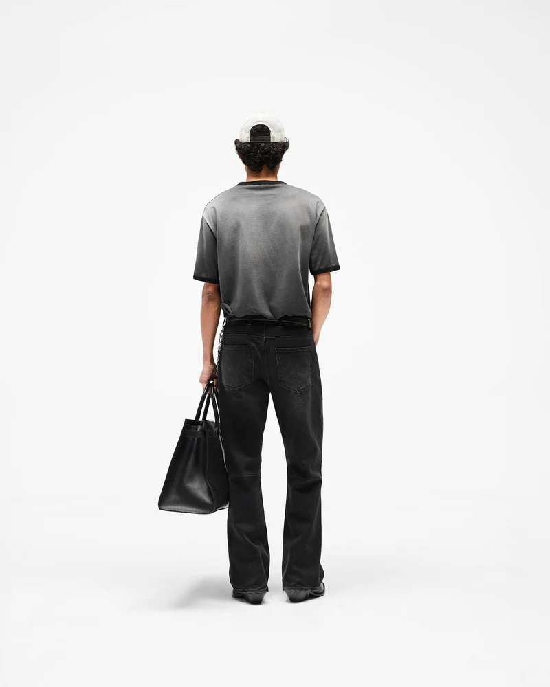 Represent Ringer T-Shirt - Stained Black
