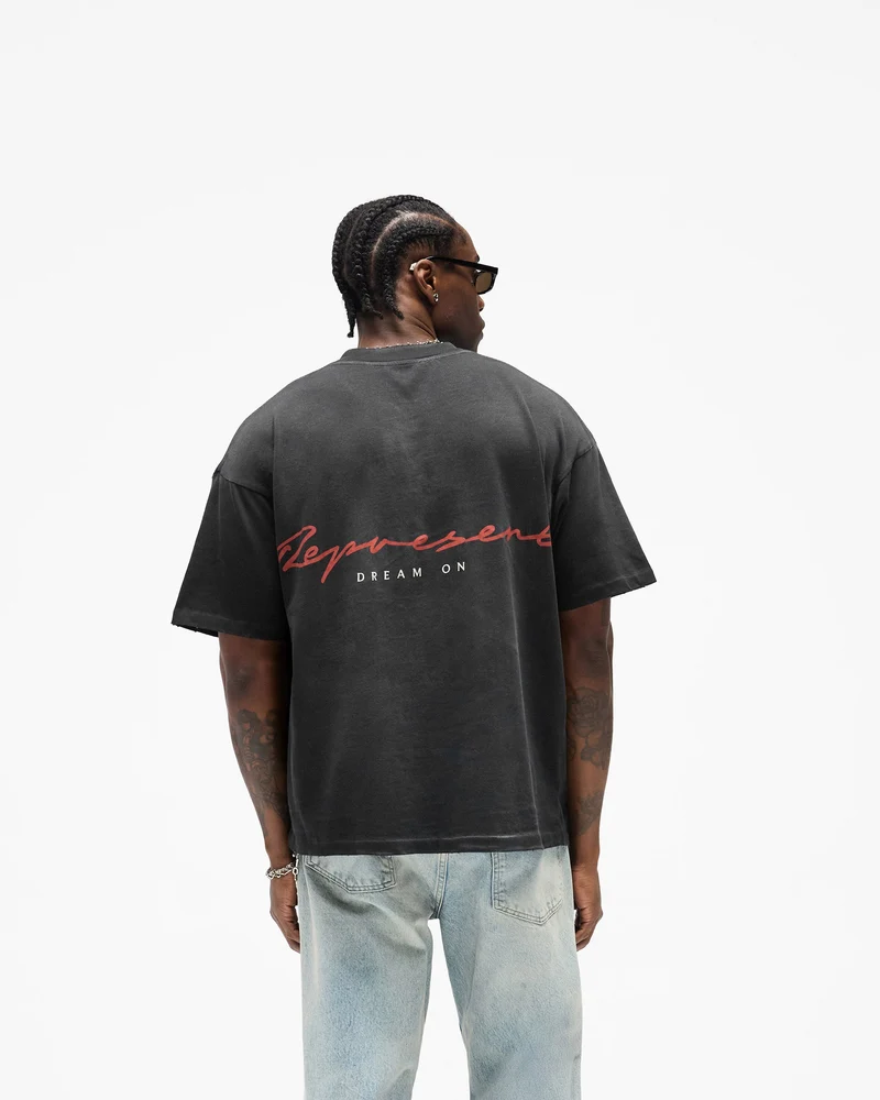 Chrome Flight T-Shirt - Stained Black