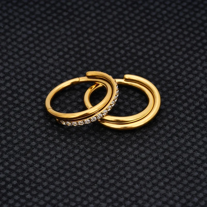 Double hoop conch earring 16g 12mm conch hoop outer conch ring titanium gold silver 8mm 10mm twisted ring