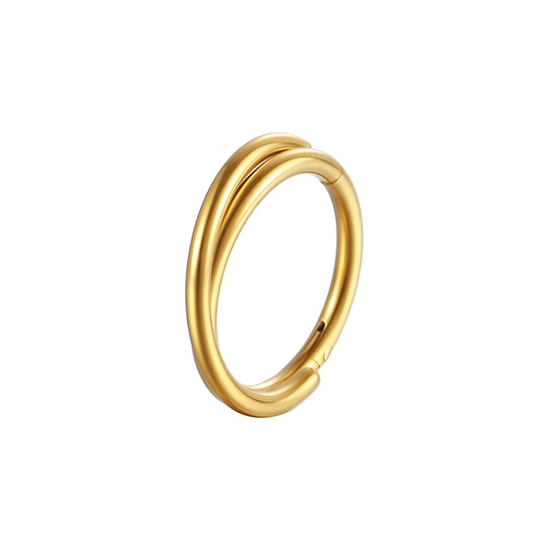 Double hoop conch earring 16g 12mm conch hoop outer conch ring titanium gold silver 8mm 10mm twisted ring