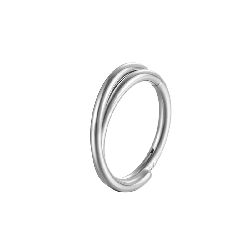 Double hoop conch earring 16g 12mm conch hoop outer conch ring titanium gold silver 8mm 10mm twisted ring