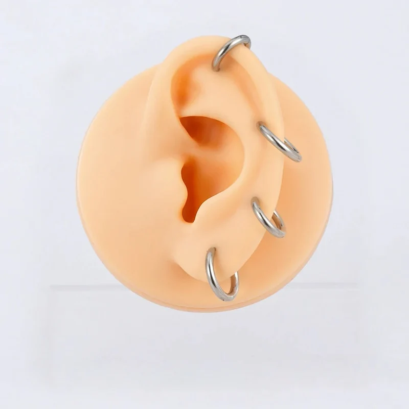 Helix piercing ring minimalist huggie hoops implant grade titanium 2 pieces
