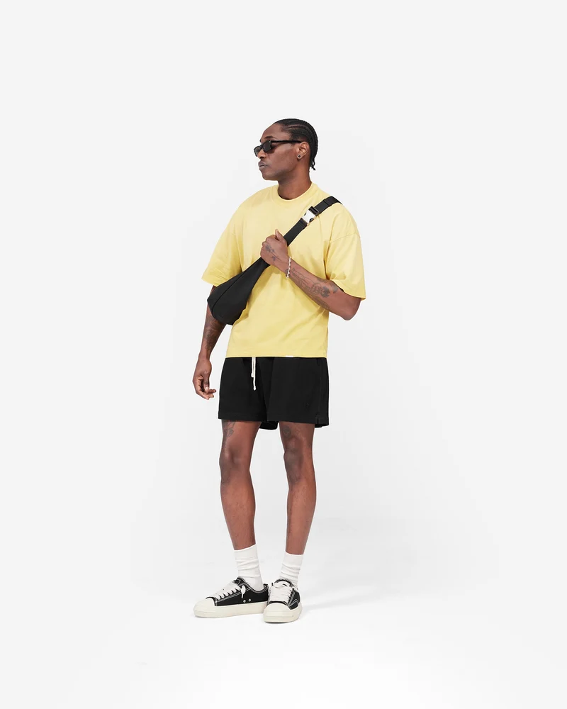 Initial Boxy T-Shirt - Canary Yellow