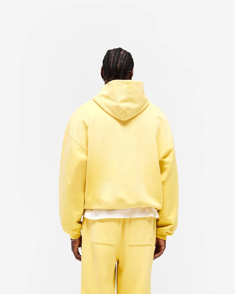 Initial Oversized Hoodie - Canary Yellow
