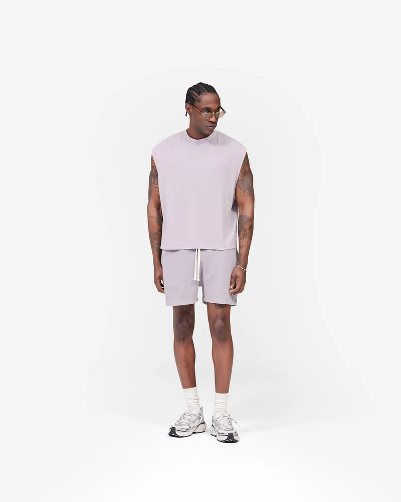 Initial Waffle Shorts- Mist