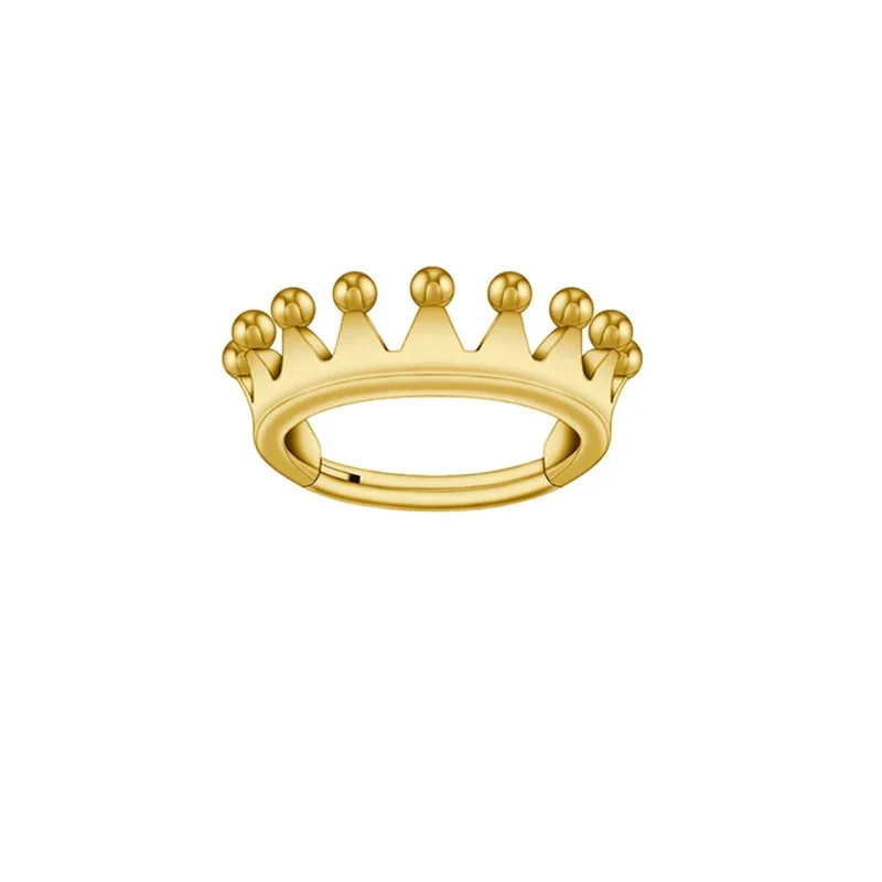 Crown piercing crown helix earring ASTM F136 titanium conch earlobe snug piercing
