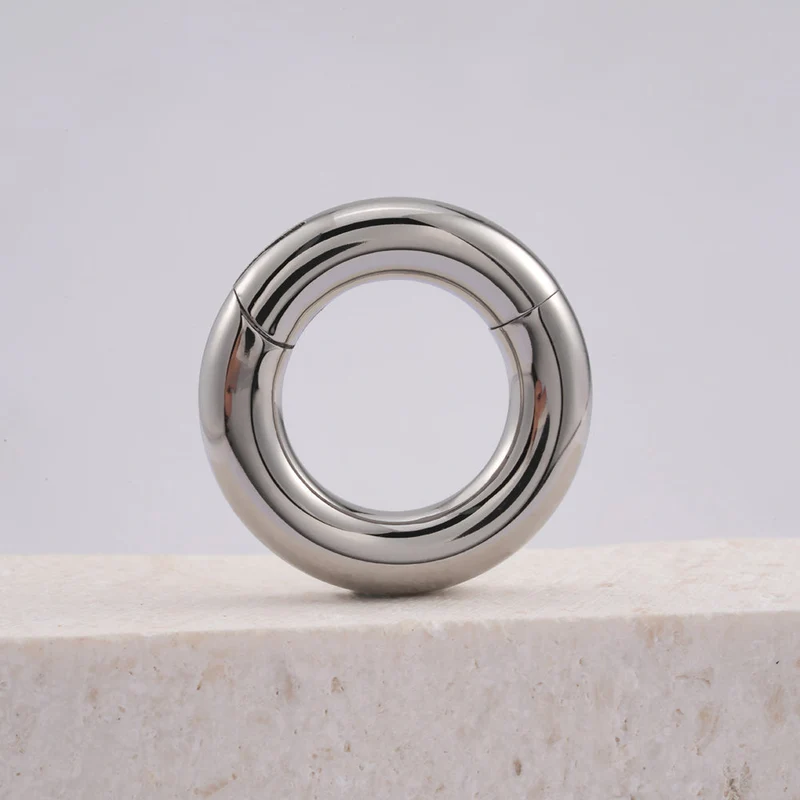 Large gauge piercing septum piercing implant-grade titanium 2G 4G 6G 8G 12G hinged segment ring