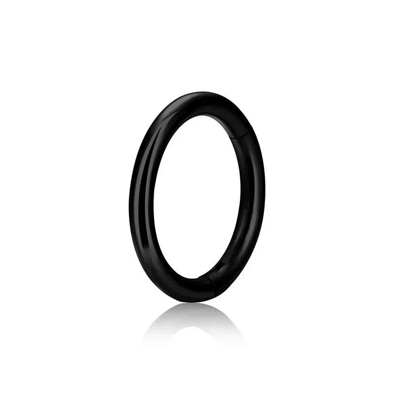 Hoop nose piercing red green purple blue ear piercing lip piercing titanium hinged segment clicker 16G 18G 20G