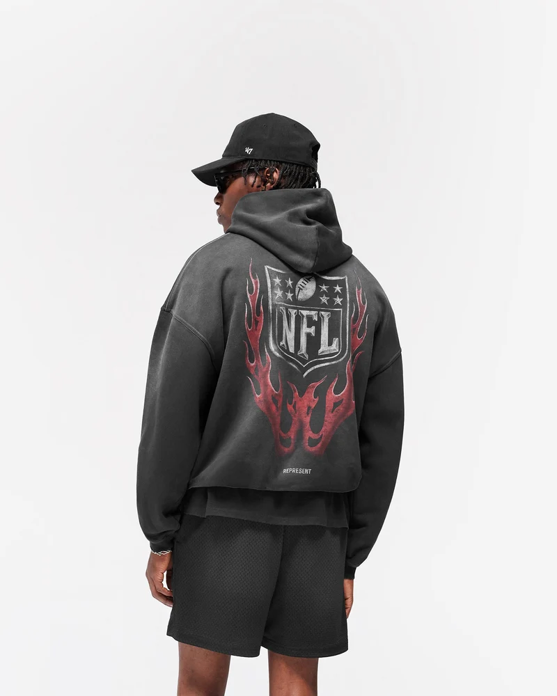 NFL Shield x Represent Hoodie - Stained Black
