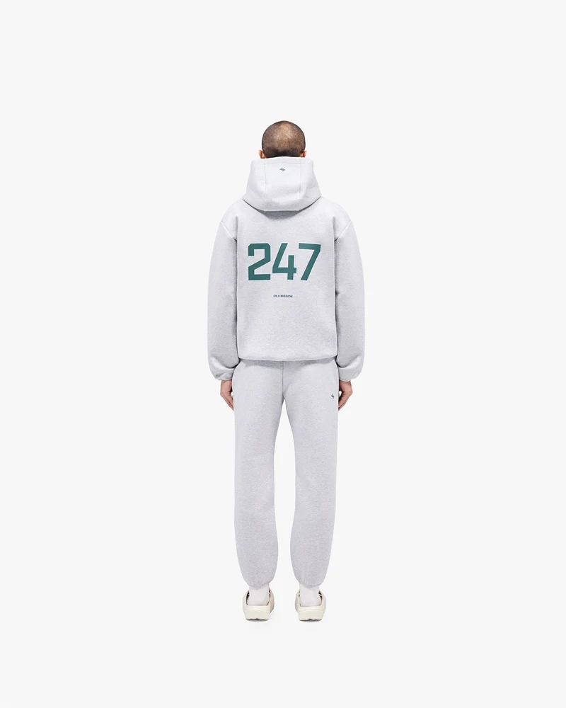 247 Form Zip Hoodie - Grey Marl