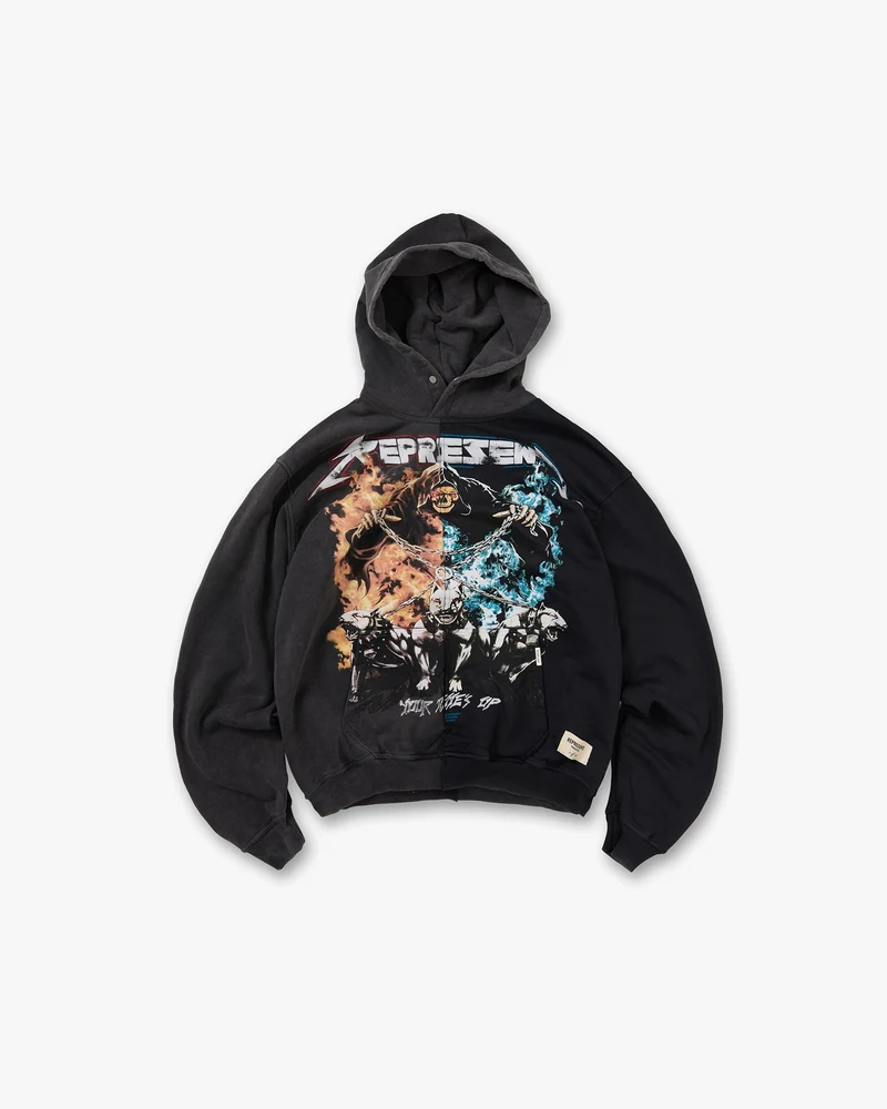 Your Times Up Hoodie - Vintage Grey Vintage Black