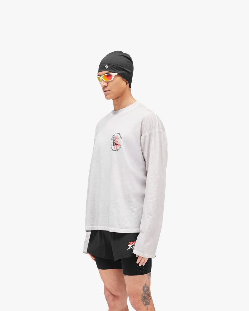 247 Torch Boxy Long Sleeve T-Shirt - Bleach Wash