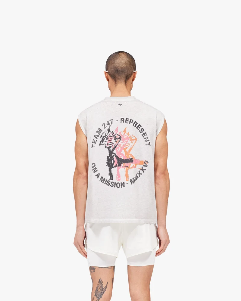 247 Torch Boxy Tank - Bleach Wash