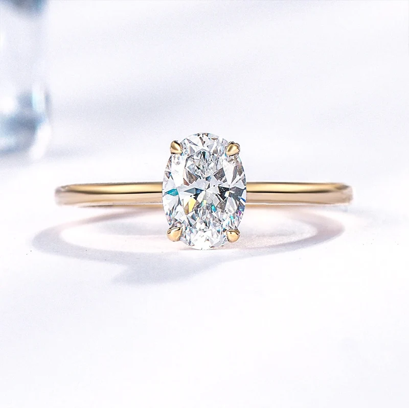 Oval moissanite engagement ring 1.5 carats