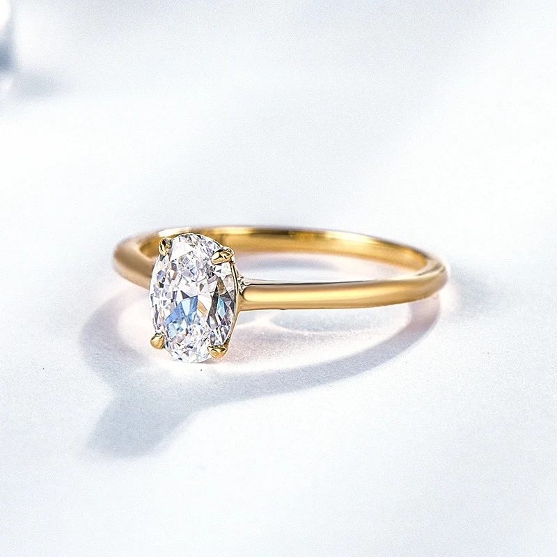 Oval moissanite engagement ring 1.5 carats