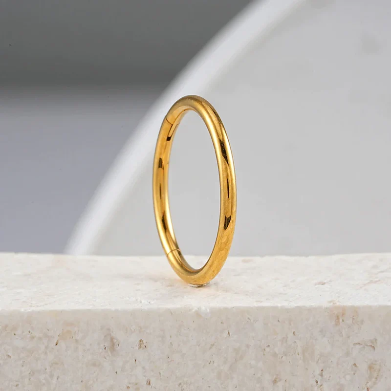 Nose ring hoop 6mm 8mm 10 mm simple and minimalist hinged segment clicker