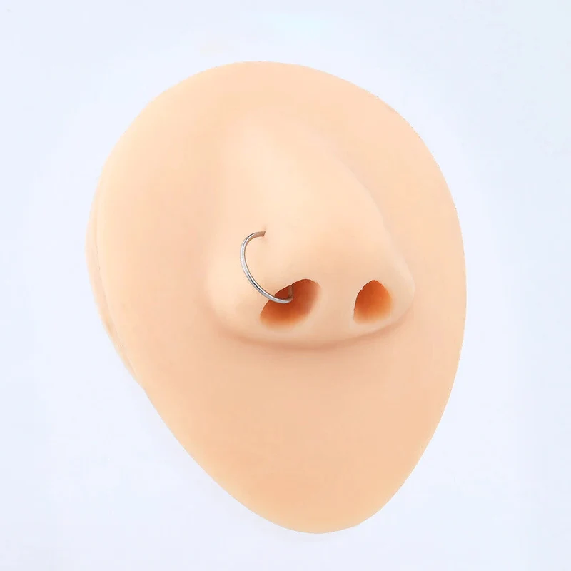 D shape nose ring 20 gauge nose ring titanium D shape nose stud 18 gauge
