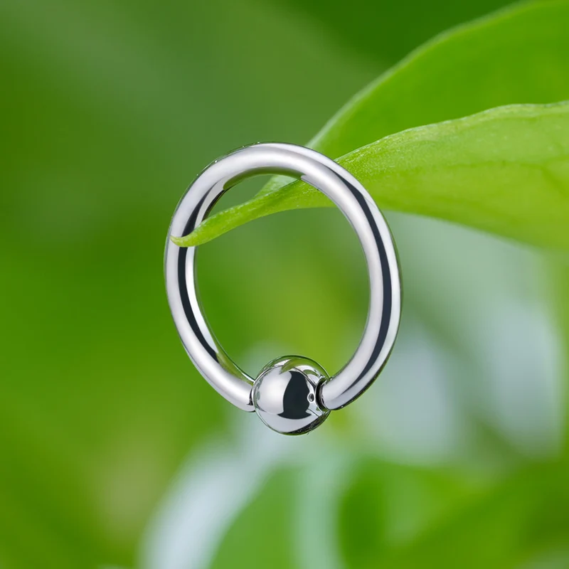 16 gauge nose ring captive bead