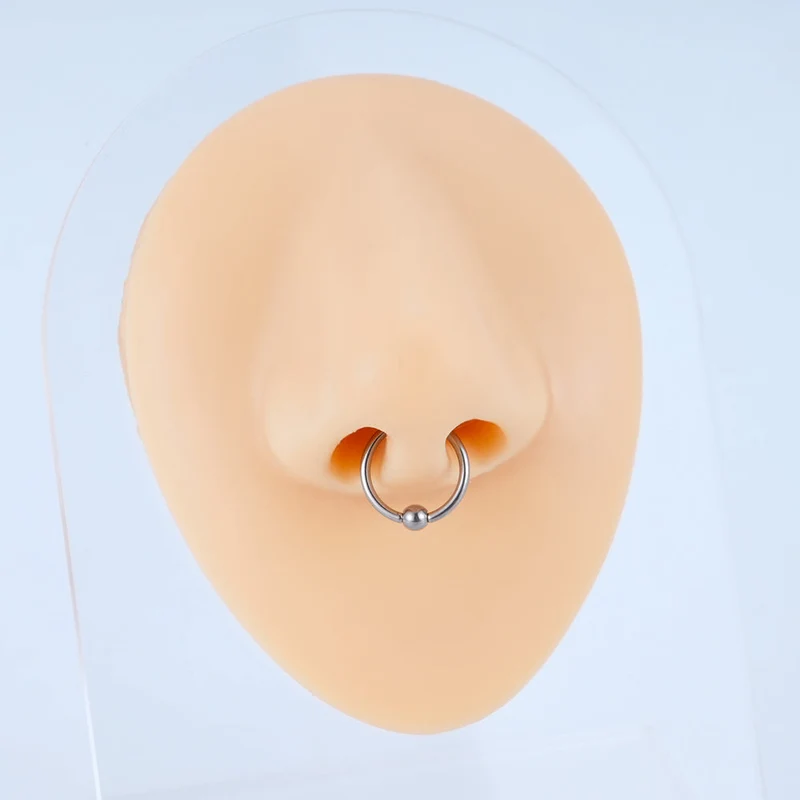 16 gauge nose ring captive bead