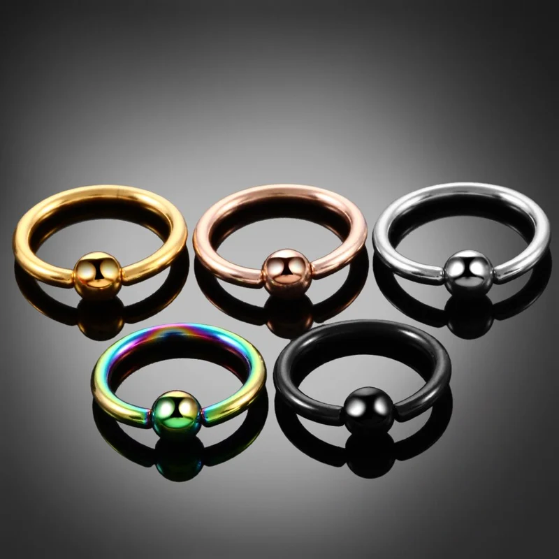 16 gauge nose ring captive bead