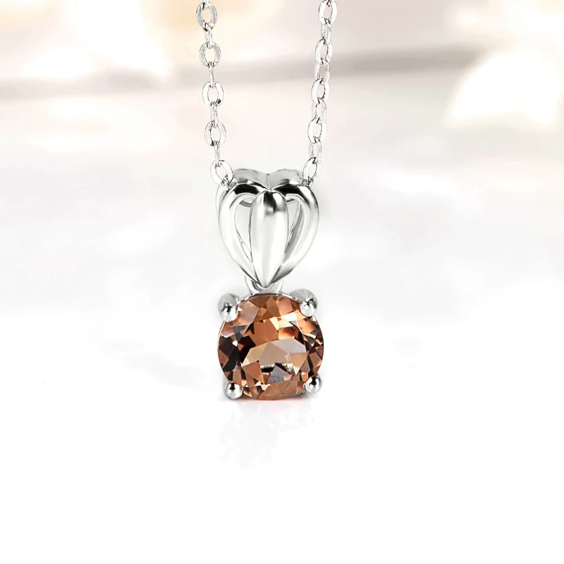 Zultanite necklace round pendant color changing
