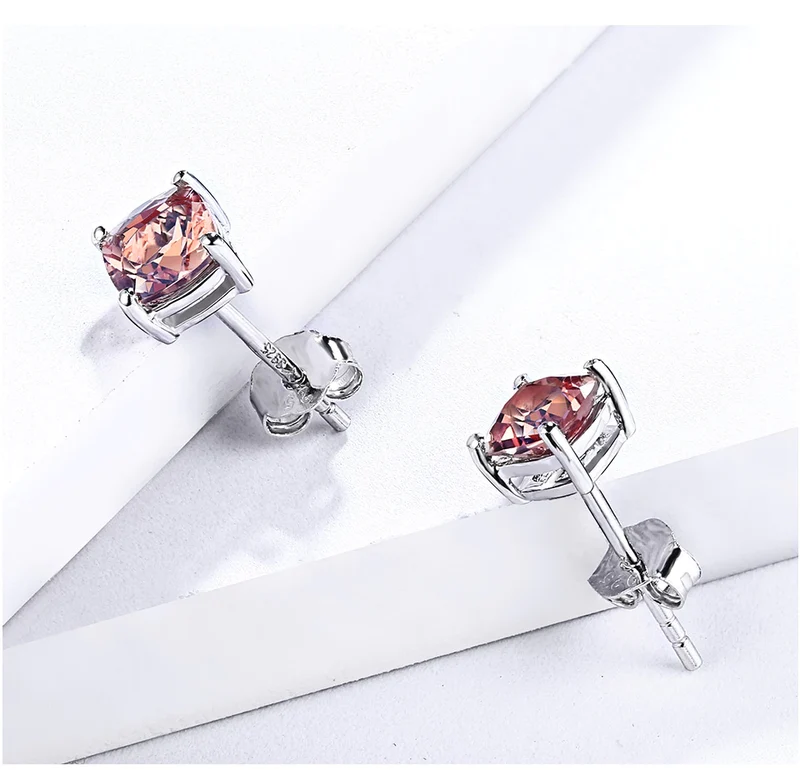 Zultanite stud earrings square minimalist and cute