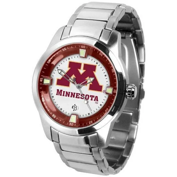 Minnesota Gophers Men's Titan Stainless Steel Band Watch