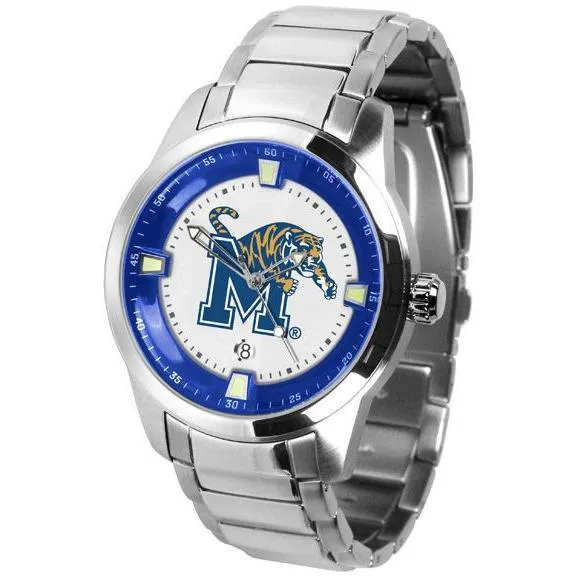 Memphis Tigers Men's Titan Stainless Steel Band Watch