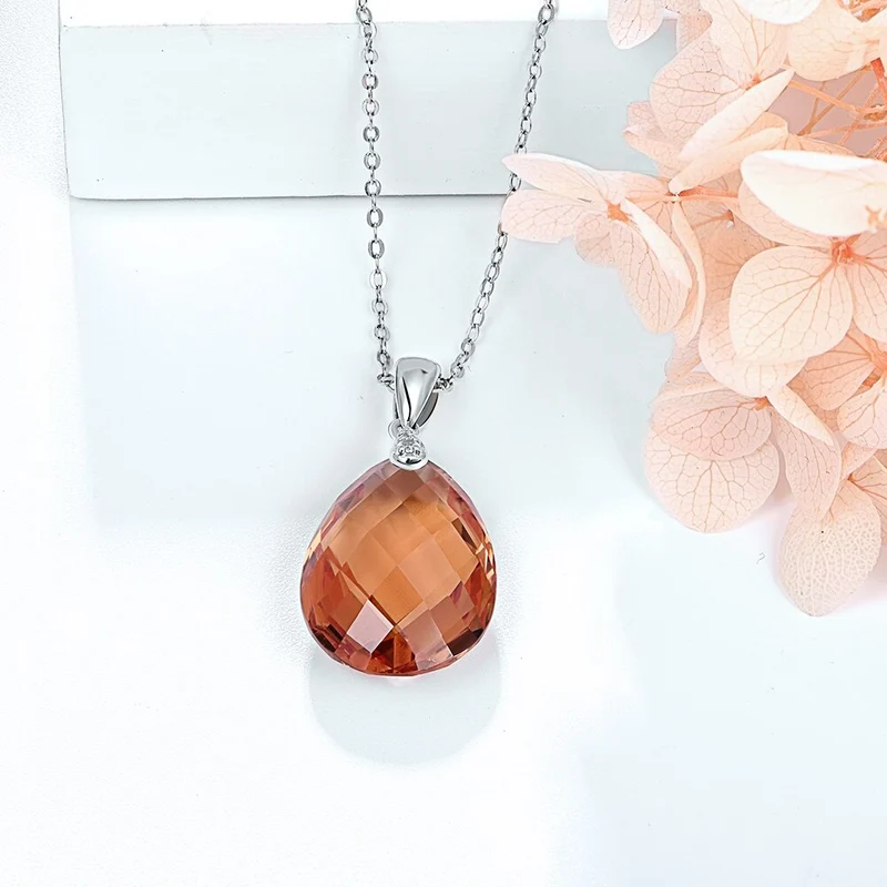 Zultanite necklace teardrop pendant minimalist color changing