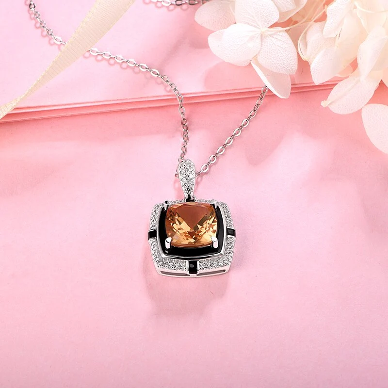 Zultanite necklace art deco color changing sterling silver