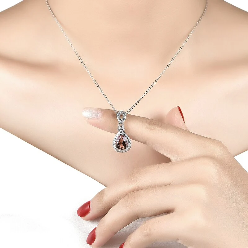 Zultanite necklace teardrop pendant necklace color changing