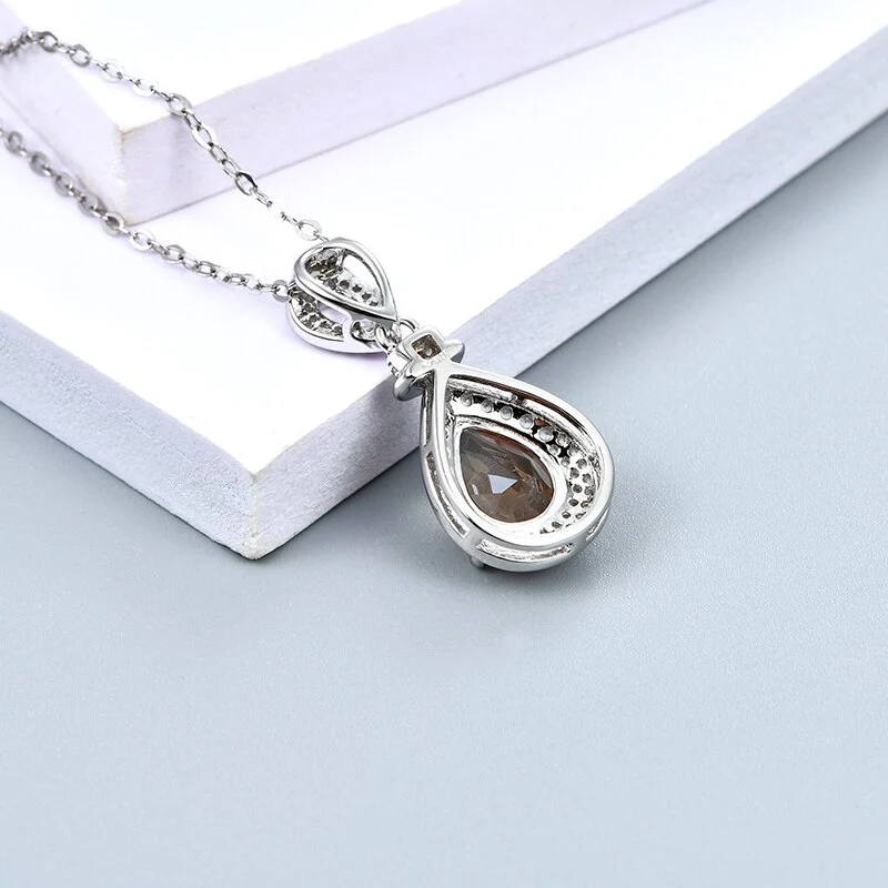 Zultanite necklace teardrop pendant necklace color changing